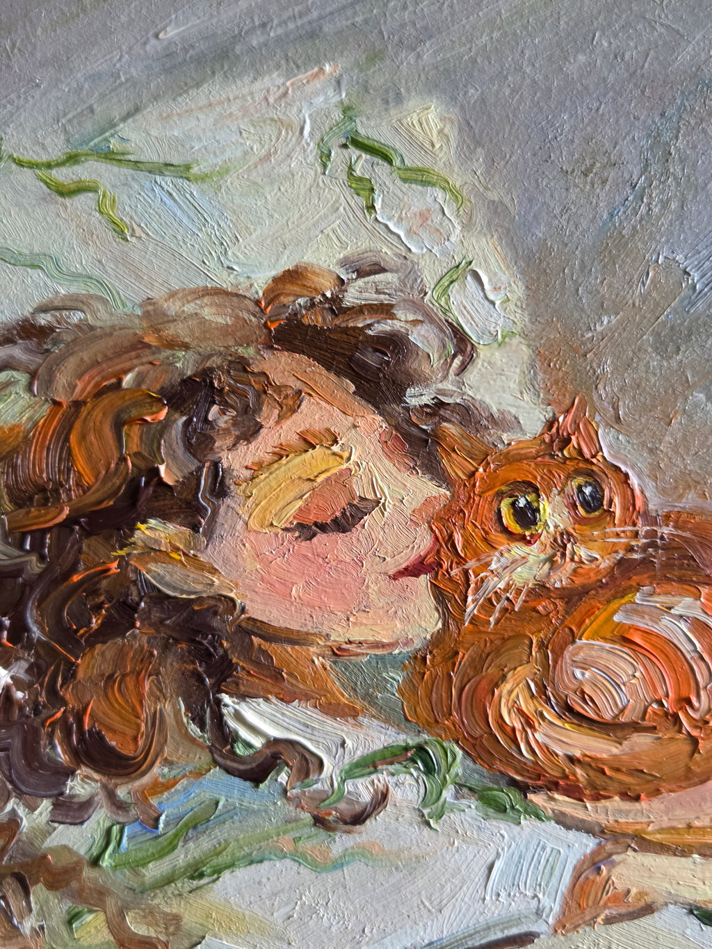 Girl with Ginger Cat