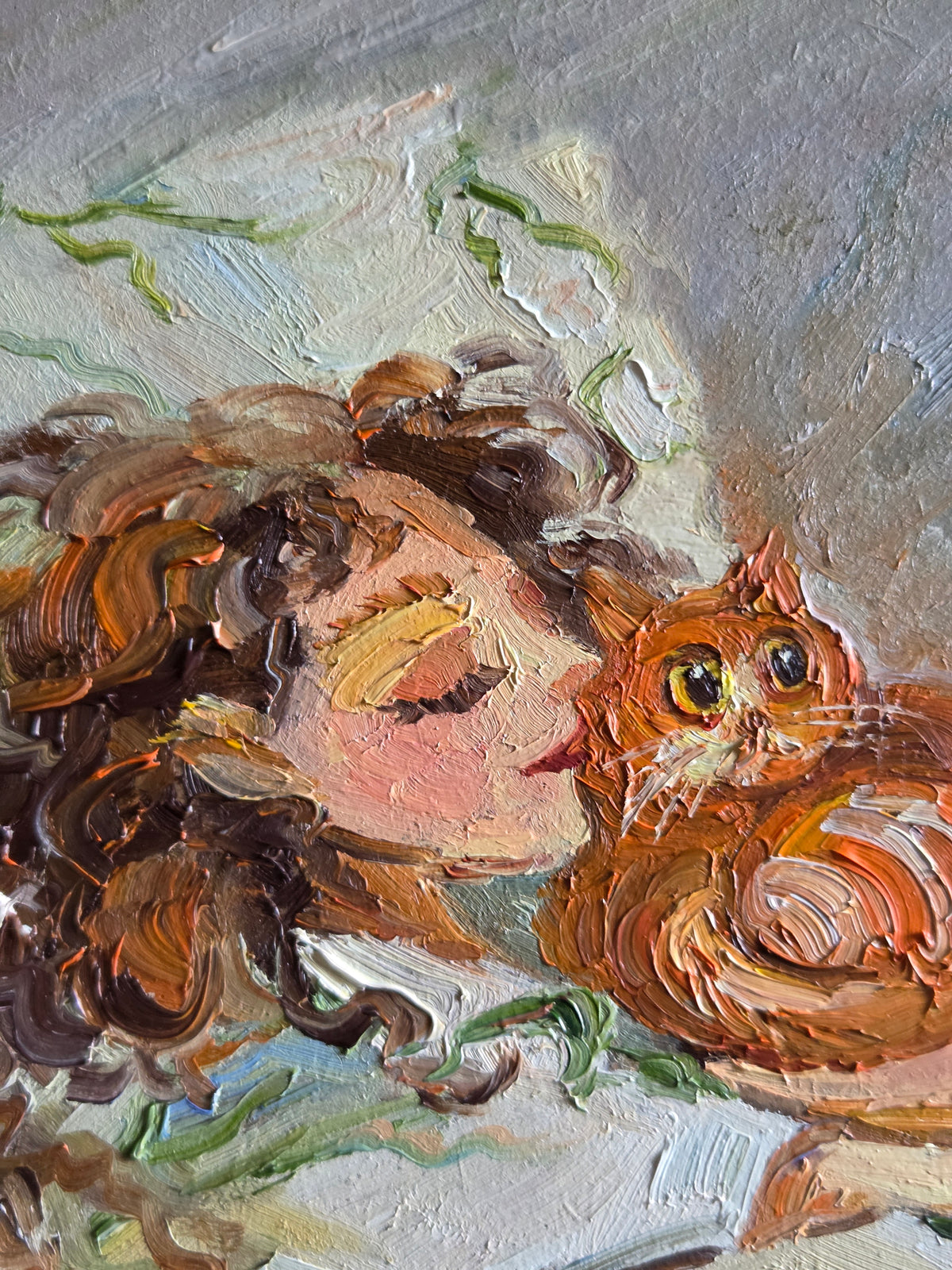 Girl with Ginger Cat