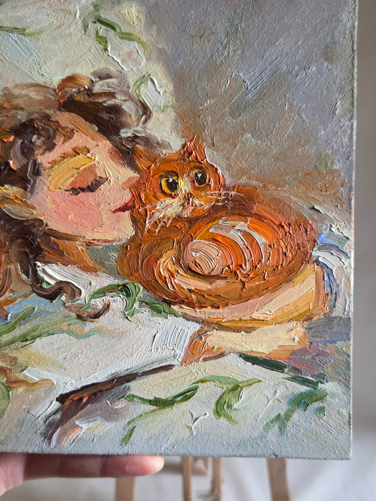 Girl with Ginger Cat
