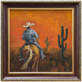 Cowboy at Sunset