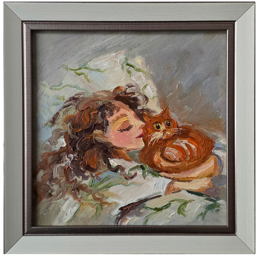 Girl with Ginger Cat
