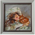 Girl with Ginger Cat